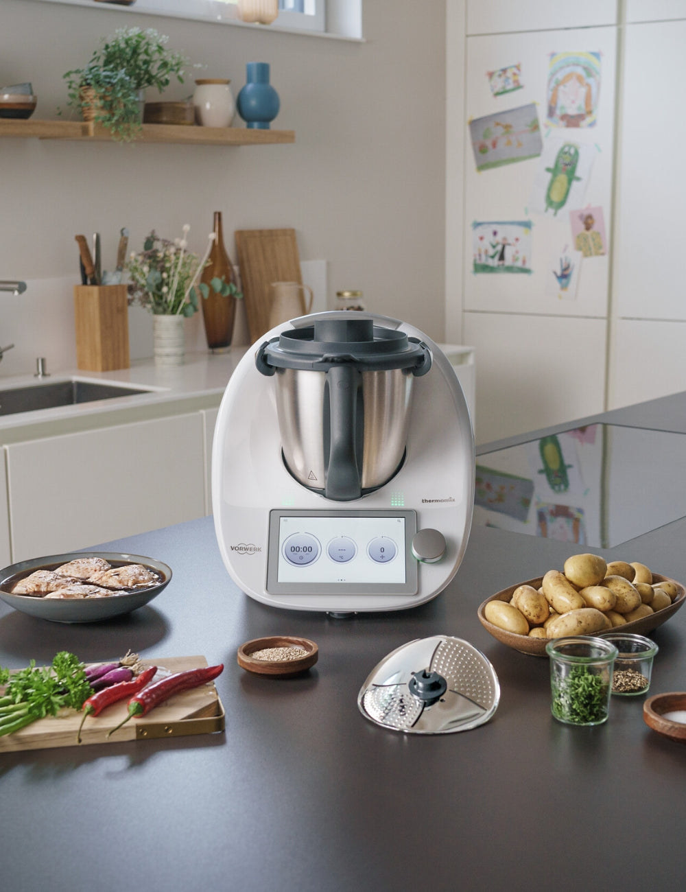 Poweka Couvre-lame éplucheur en acier inoxydable alimentaire Compatible  avec robot de cuisine Vorwerk Thermomix TM6/TM5/TM31 en destockage et  reconditionné chez DealBurn